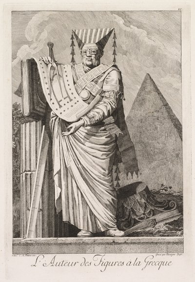 Masquerade à la Grecque: The Author of Plate Greek Figures 10, 1771. av Benigno Bossi