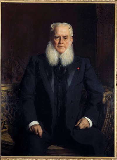 Portrett av Alfred Chauchard (1821-1909), grunnlegger av Louvre-butikkene, samler, giver av Musees Nationals. Maleri av Jean Joseph (Jean-Joseph) Constant dit Benjamin Constant (Benjamin-Constant) (1845-1902). 1896 Søn. 1,3x0,96 m Paris, musee d