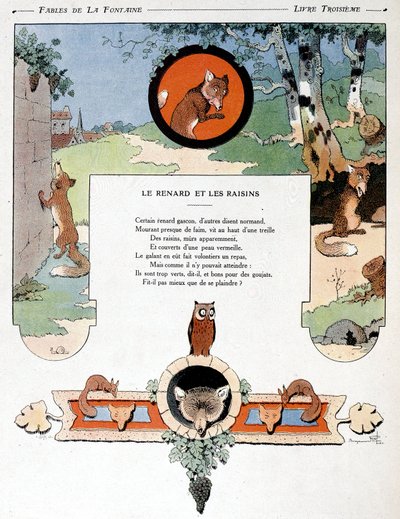 The Fox and the Grapes, illustrasjon fra 