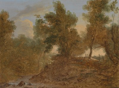 Et landskap ved Wick, Gloucestershire, 'Below the Rocks' av Benjamin Barker