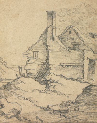 Hus i et landskap av Benjamin Barker