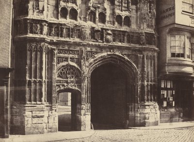Christchurch Gateway, Canterbury, 1854, trykt 1857. av Benjamin Brecknell Turner