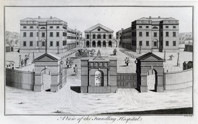 En utsikt over Foundling Hospital, 1756 av Benjamin Cole