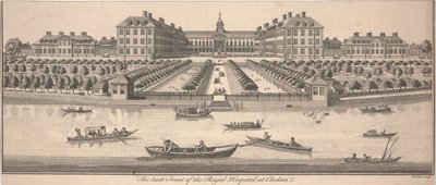 Baksiden av Royal Hospital i Chelsea, publisert 1756 (kobberstikk) av Benjamin Cole