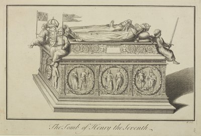 Utsikt over graven til Henry VII og dronning Elizabeth i kongens kapell i Westminster Abbey av Benjamin Cole