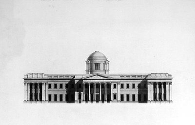 Høyde på hovedfronten på et hus av Benjamin Dean Wyatt