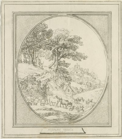 Kinver kirke: etsning og [?1700-tallet] av Benjamin Green