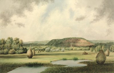 West Rock, New Haven, Connecticut, ca. 1854-60 (wc på papir) av Benjamin H. Coe