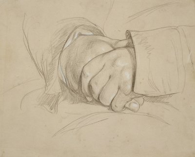 Clasped Hands, som sies å være poeten William Wordsworth av Benjamin Haydon
