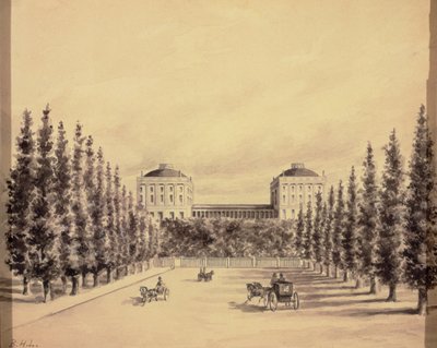 United States Capitol fra Pennsylvania Avenue, ca. 1814 av Benjamin Henry Latrobe