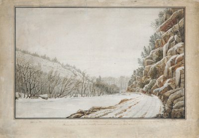 Utsikt på New Turnpike Road, på kanten av Juniata, med en fjern utsikt..., 1820. av Benjamin Henry Latrobe