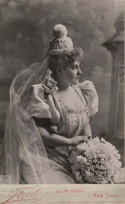 Portrett av Lillian Russell av Benjamin J. Falk
