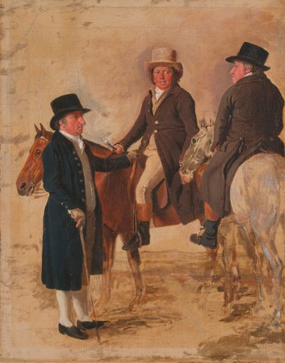 John Hilton, dommer av kurset på Newmarket; John Fuller, kursleder; og John Stevens, en trener av Benjamin Marshall