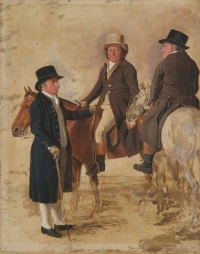 Three Worthies of the Turf at Newmarket, ca. 1804: John Hilton, dommer på lerretet) av Benjamin Marshall