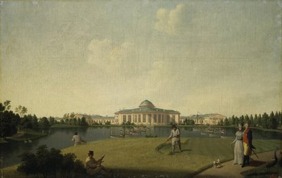 Utsikt over Tauride-palasset fra hagen, før 1797 av Benjamin Paterssen