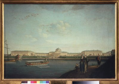 Tauride-palasset sett fra Neva (Saint Petersburg). Maleri av Benjamin Paterssen (1748-1815), olje på lerret av Benjamin Patersson