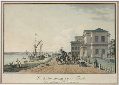 Utsikt over Tauride-palasset - Benjamin Paterssen (1748-1815). Etsning, akvarell, før 1806. Statens museum for historie i St. Petersburg av Benjamin Patersson