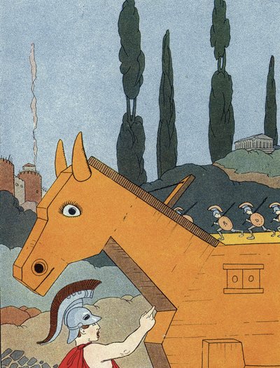 Den trojanske hesten av Benjamin Rabier