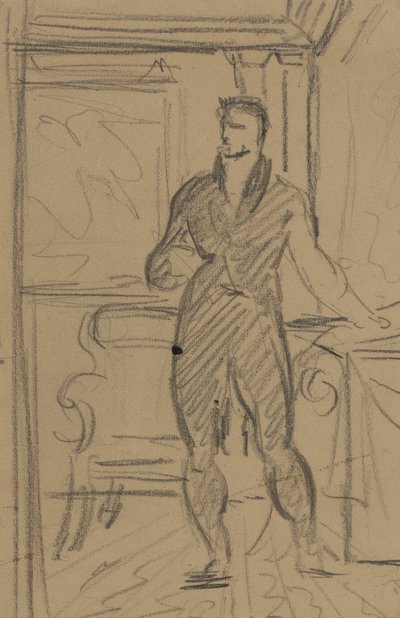 Figurstudie av en mann i formell dress av Benjamin Robert Haydon