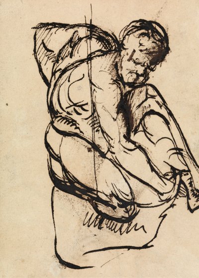 Figurstudie av en naken mann av Benjamin Robert Haydon