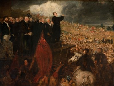 Møte i Birmingham Political Union, 1832-33. av Benjamin Robert Haydon