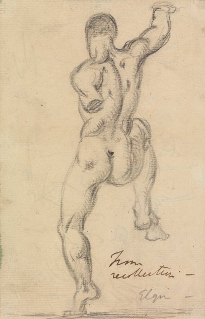 Figurstudie bakfra av en naken mann av Benjamin Robert Haydon