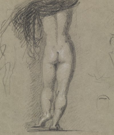 Studie bakfra av en naken figur av Benjamin Robert Haydon