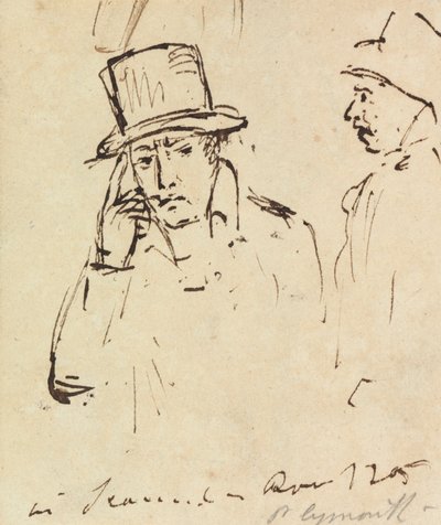 Studier av menn med hatter av Benjamin Robert Haydon
