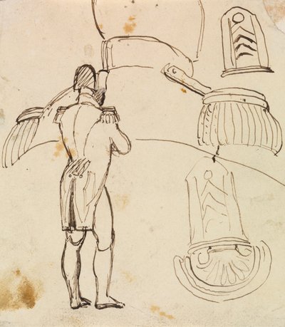 Studie for Napoleon Bonaparte av Benjamin Robert Haydon