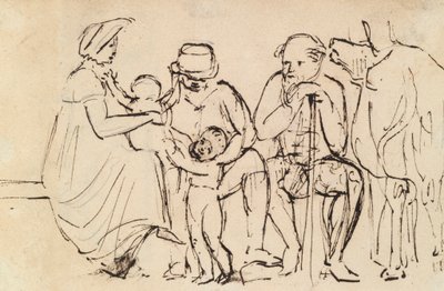 Studie av sittende figurer av Benjamin Robert Haydon