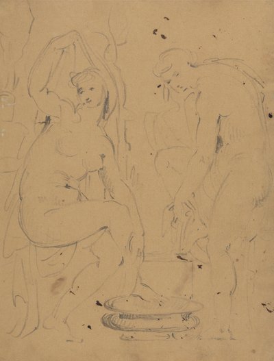 Studie av kvinner som bader av Benjamin Robert Haydon