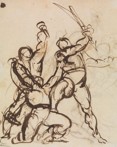 Studie av en kamp av Benjamin Robert Haydon