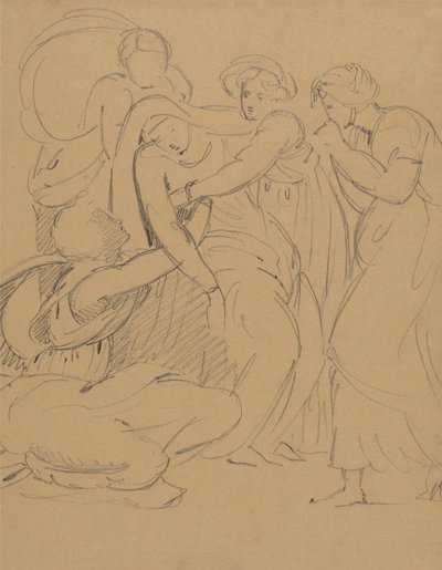 Studie av en dramatisk scene av Benjamin Robert Haydon