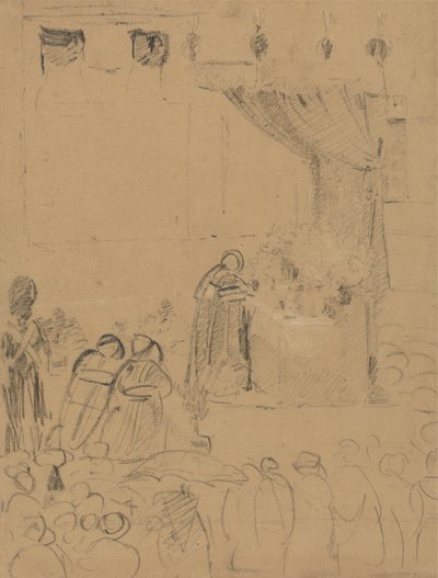 Studie av en religiøs seremoniscene av Benjamin Robert Haydon