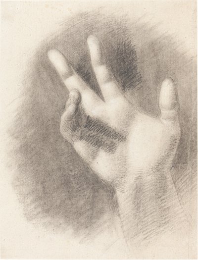 Studie av en høyre hånd [recto] av Benjamin Robert Haydon