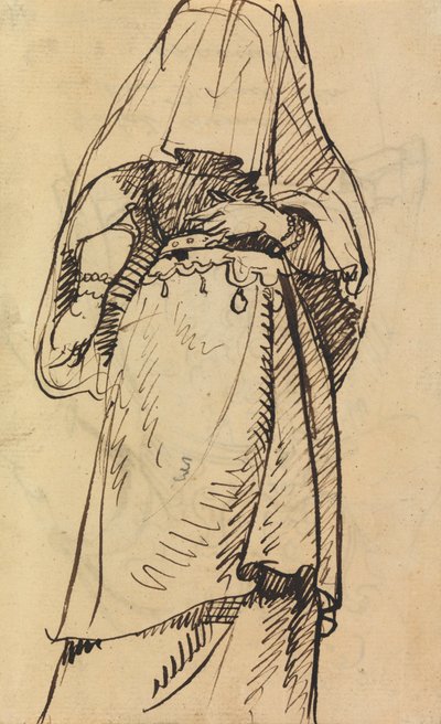 Studie av en tilslørt kvinne av Benjamin Robert Haydon