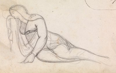 Studie av en kvinne i en delvis tilbakelent av Benjamin Robert Haydon