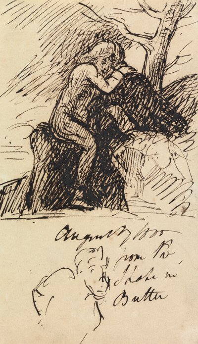 Studie av en figur Sittende av Benjamin Robert Haydon
