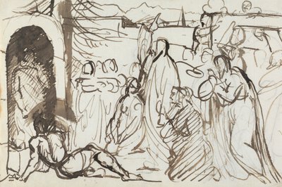 Studie av Lasarus' oppstandelse av Benjamin Robert Haydon
