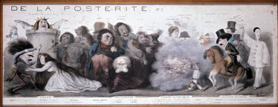 Le grand chemin de la postity: representasjon av tragedie og komedie (Dorval, etc...) - Litografi av Benjamin Roubaud, Maison de Balzac, Paris av Benjamin Roubaud