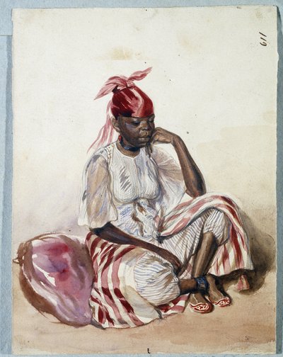 Negresse en kostyme (akvarell) av Benjamin Roubaud