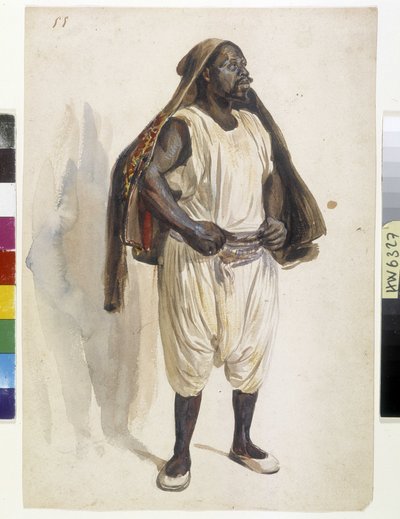 Orientalister: representasjon av en Biskry, porter i Alger (illustrasjon) av Benjamin Roubaud