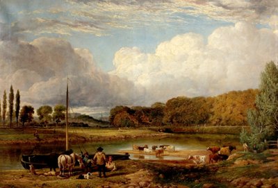 Utsikt ved Wilford, Nottingham, ca. 1830 av Benjamin Shipman
