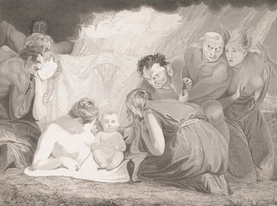 Infant Shakespeare Attended by Nature and the Passions, 1799. av Benjamin Smith