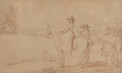 En kunstner skisserer i Windsor Park av Benjamin West