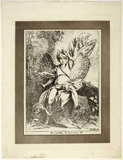 Angel of the Resurrection, fra den første utgaven av Specimens of Polyautography av Benjamin West