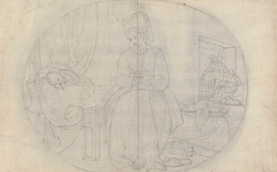 Kunstnerens kone og barn av Benjamin West