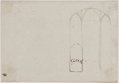 Tverrsnitt av en gotisk kirke [verso] av Benjamin West