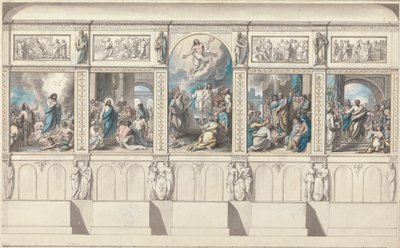 Design for en vegg i kapellet for åpenbaring av Benjamin West