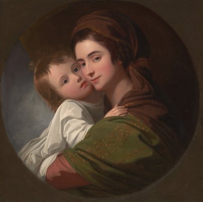 Kunstnerens kone Elizabeth og deres sønn Raphael av Benjamin West